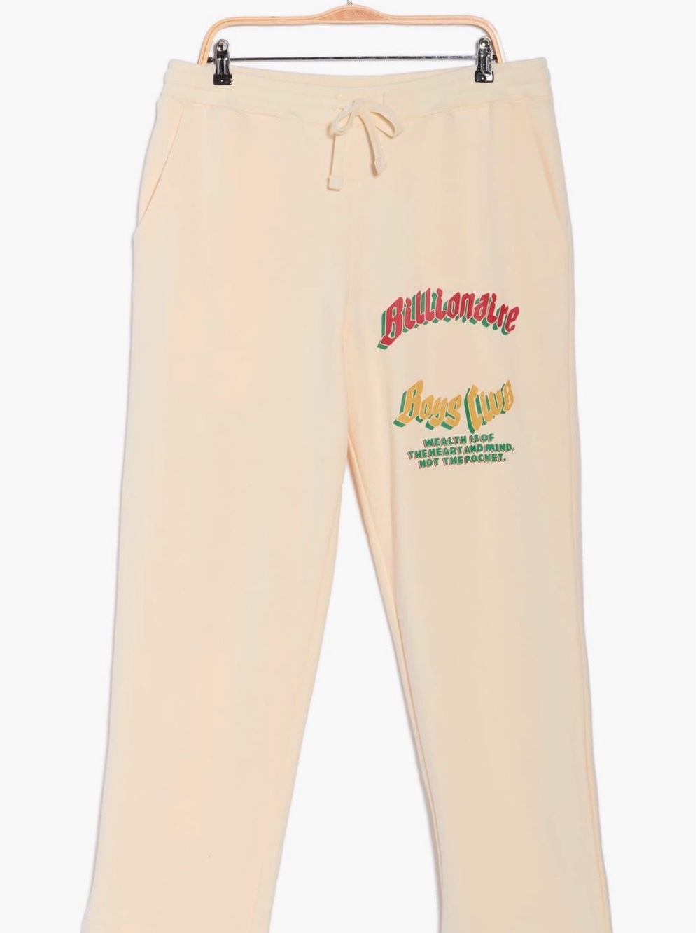 Billionaire Boys Club Cream Sweatpants with Multicolor Logo